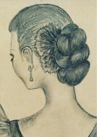 Carbón sobre papel - colección Privada.
Charcoal on paper - Private Collection.
20x30 cm.