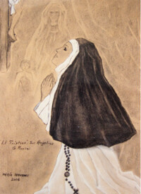 Carbón sobre papel.
Charcoal on paper.
28x39 cm.