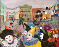 Each in his own game.
Óleo sobre tela.
Oil on canvas.
50x40 cm.