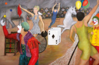 Circus Scene.
Óleo sobre tela.
Oil on canvas.
50x40 cm.